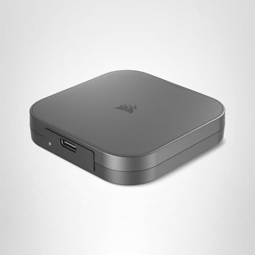 Corsair EX400U 2TB USB4 Portable External Type-C SSD – Up to 4,000MB/s Read, 3,600MB/s Write, USB 3.2 Gen2 2x2, Plug and Play, Thunderbolt 4, MagSafe, Includes 40Gbps Cable, Windows PC, iOS Mac – Gray