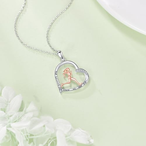 YAFEINI Sports Necklace 925 Sterling Silver Baseball/Basketball/Tennis/Running/Volleyball Pendant Necklace for Women lovers and Fans Jewelry Gifts3