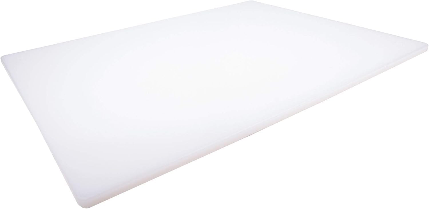 Thirteen Chefs Professionelle Kunststoff-schneidebrett, hdpe Poly für Restaurants, spülmaschinenfest und bpa-frei weiß 24 x 18 x 1/2
