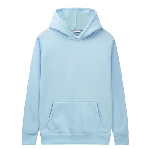 Oversized Hooded Sweatshirt Men Tall Lightweight Streetwear Plain Hoodie Fleece Pullover Sweater with Kanga Pockets3