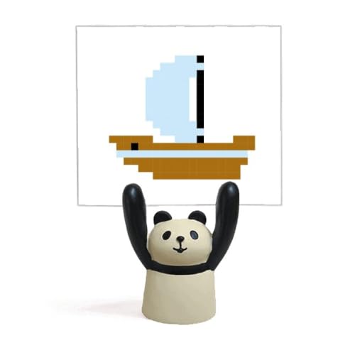 Porte-photo panda et voilier d'été avec pince métallique haute stabilité