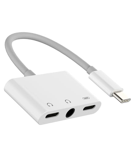 �Ή�iPhone�A�_�v�^�[ USB-C to 3.5mm�I�[�f�B�I�P�[�u���i3in1�j�[�d�E�C���z���W���b�N�h���O�� �Ή�Samsung/�Ή�apple 15 Pro Max Plus �Ή�iPad 10�AAir4/5�AMini6�A12.9�Ή�