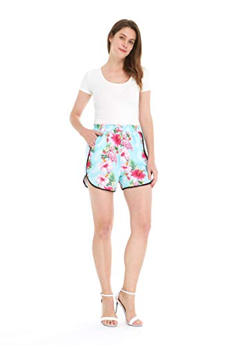 Image of Hawaii Hangover Family Matching Clothes, Pink Hibiscus Vine Turquoise | Family matching Hawaiian outfits, Pink Hibiscus Vine Turquoise, lightweight rayon, machine washable, tropical floral print