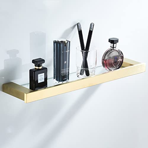 Étagère serviette or brossé inox support mural salle de bain étagère rangement multifonction