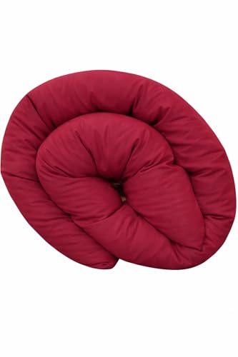Image of ATOOTFUSION Soft Cotton Thick Foldable Mattress, Black, Firm Hand Crafted Tufted, Lightweight Rollable for Picnic Guest Sleeping (Maroon, Queen Size 72X48X5 inches)