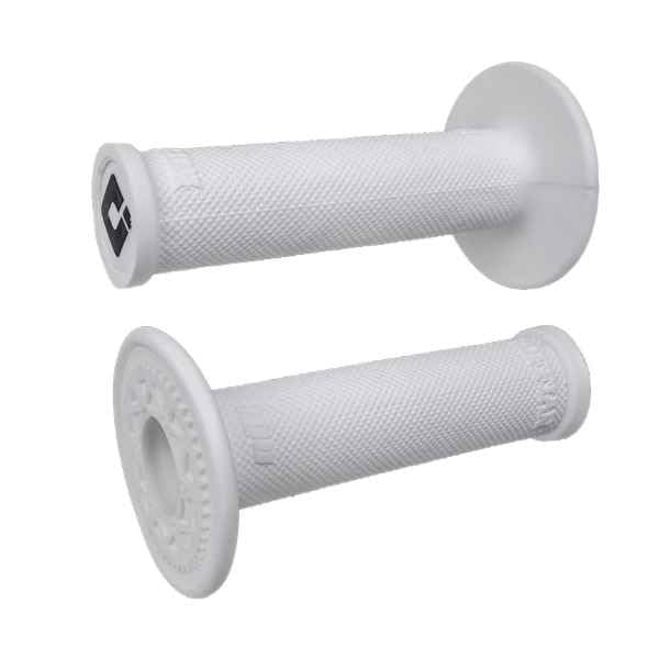 MPP+ ODI Ruffian NO Waffle MX Motorcycle Dirtbike E-Bike Soft Compound Rubber Grips Pro White for Twist Throttle Made in The USA
