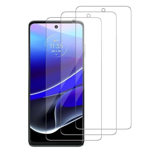 WowFluy 3 Pack for Motorola Moto G Stylus 5G (2022) Tempered Glass Screen Protector Scratch-Proof Bubble-Free HD Transparent 9H Hardness Bubble Free Case Friendly