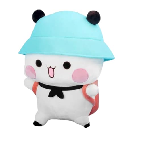 Image of Bubu Plush with Detachable Bags - 32Cm Cotton Stuffed Animal, Cute White Design - Bubu Dudu Cap Plush - Ideal Gift for Kids, Boyfriend, Girlfriend, Playtime, Cuddly Decor & Collectible