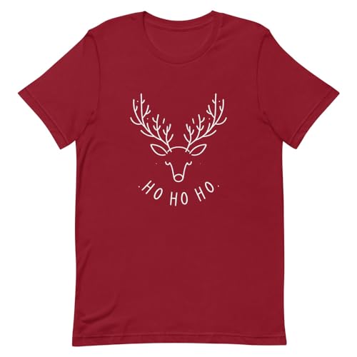 T-shirt renne de Noël rouge cardinal vêtement festif imprimé taille M