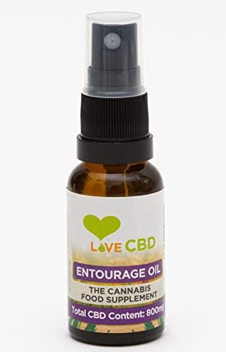 Love CBD Entourage CBD Oil Spray - Premium Medium Strength 800mg Broad Spectrum - Vegan Friendly - 20ml - UK Made