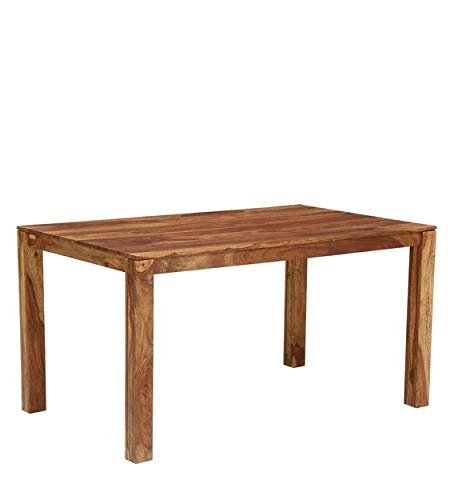 Image of JEENWOOD Solid Wood 6 Seater Dining Set in Provincial Teak Finish (Medium 15, Brown 15)