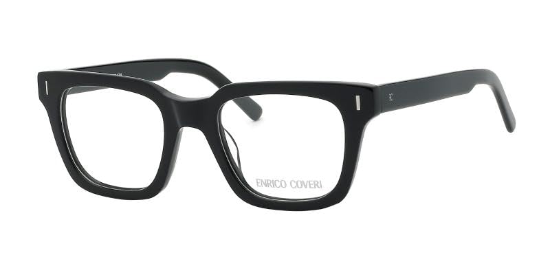 Enrico Coveri Okulary ECV151 dla kobiet, okulary korekcyjne, pasują do wszystkich rodzajów soczewek, czarne