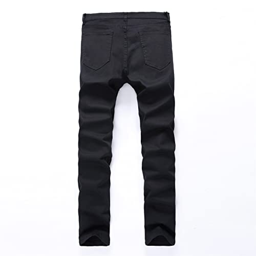 Jean Skinny Rasgado Stretch Slim Fit para Hombre miniatura 2