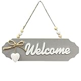 Señal De Bienvenida Para Puerta Principal – Placa De Puerta Ovalada De Madera, Señal De Entrada Rústica | Letrero De Bienvenida Decorativo Para Lugares