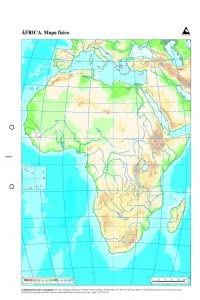 MAPA AFRICA FISICO MUDO P/50 UNIDADES