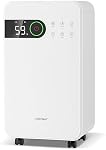 COSTWAY 2500 Sq. Ft Dehumidifiers for Basements, 32 Pints Dehumidifier with Sleep Mode, 24H Timer, 3-Color LED Indicator Light & Child Safety Lock