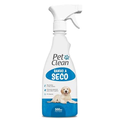 Banho a Seco para Cachorros e Gatos Pet Clean 500ml Limpeza Prática sem Água PH balanceado Sem enxág