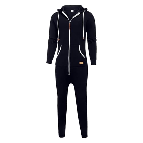 Mono de hombre con estampado de cremallera azul S ropa casual invierno 2
