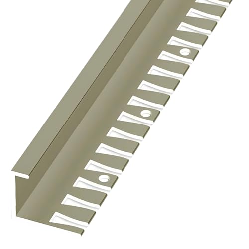 Raouoae Perfil De Terminación Flexible Para Riel De Baldosas De Pared, 135cm, 2 Piezas, Borde Limpio Para Acabados De Azulejos Y Revestimiento De Escaleras, Perfil De Esquina De Cerámica(Sekt,H:12.5MM