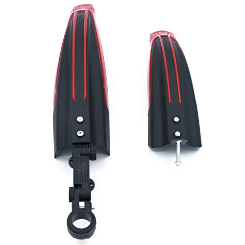 ColouredPeas Mountain Bicycle(Road Bike) Front/Rear Fender Streamline-Shaped Adjustable DIY Mudguard Tire Mud Guards (red)