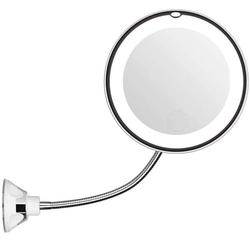 RevolutionLine Espejo Maquillaje LED 10X con Ventosa