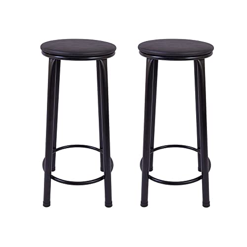 Kit 2 Banquetas Alta Sem Encosto Desing Moderno Cozinha Americana Bancada Balcão Churrasqueira Bar (