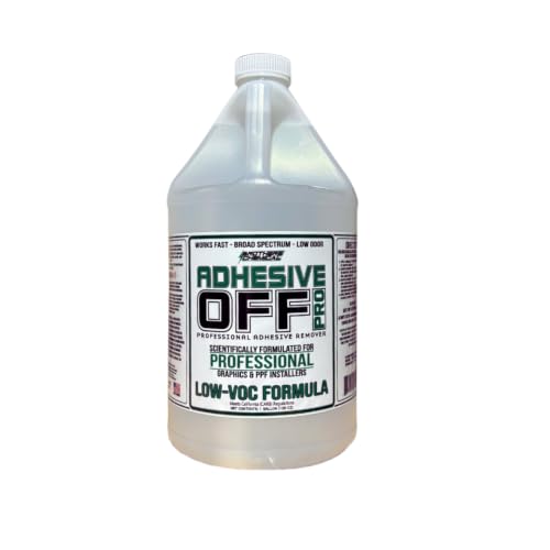 Brothers Chemical Adhesive-Off PRO Adhesive Remover for Vinyl Wrap Residue | 1 Gallon (128oz) | Fast-Acting Low Odor Formula for Vehicle Wraps Graphics and Decals