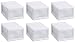 Sterilite 20518006 6 Quart/5.7 Liter Stacking Drawer, White Frame with Clear Drawer, 6-Pack