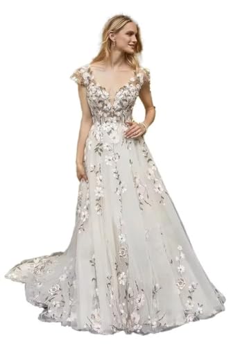 MKNDHRS Women's Embroidery Floral Appliques...