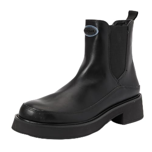 Desigual Chaussures 4 pour Femme en polyuréthane Bottes Tendance, Noir, 39 EU