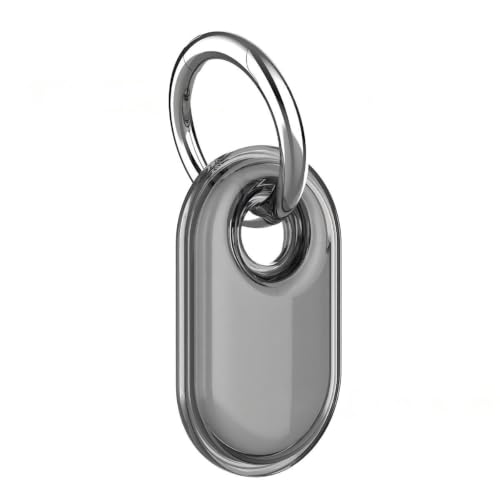 Samsung Galaxy SmartTag 2 ile Uyumlu Kılıf Hafif ve Şeffaf Tasarım Smart Tag 2 Kilif Sinyal Kaybı Olmayan Çizilmeye Karşı Koruyucu Smart Tag 2 Kılıfı (Şeffaf-Siyah)