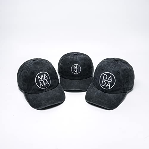 Image of Family Matching Hats Daddy and Me Mommy and Me Hats New Dad Gift Mom to be Gift for Her Him Family Photoshoot Outfit Dada Mama Mini