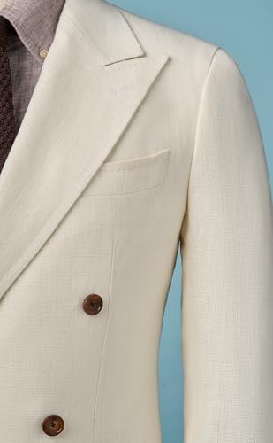 Mens Linen Cotton Suit Jacket Sports Casual Coat Grooms Beach Prom Wedding Slim Fit Tuxedo Blazer4