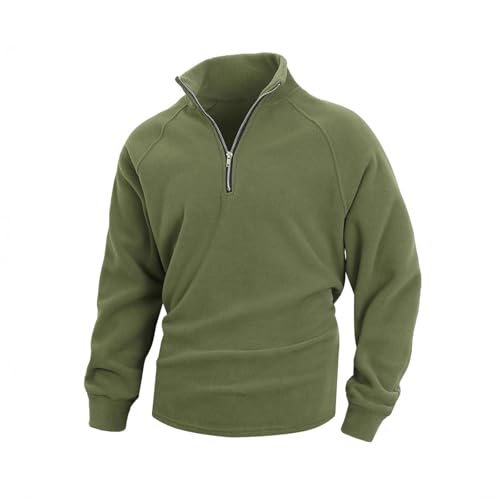 Men's Slim Fit Stand Collar Pullover Lightweight Quarter Zip Up Long Sleeve Sweatshirt Soft Warm Polo Sweaters2