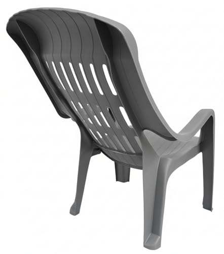 Image of SkyGlamour Supreme Comfy Relax Plastic Arm Chair | Chair for Living Room |Comfort Plastic Chair for Garden, Home, Indoor and Outdoor Use | Plastic Chair Set of 4 |Color: Champagne; Set of 4