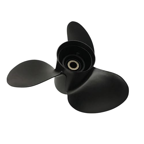 WINGOGO 58100-90J21-019 14 X 21 Inch 3 Blades 15 Spline Tooth RH Rotation Propeller for Suzuki DF90 DF100 DF115 DF140 Aluminum Alloy Boat Prop with Hub Kit