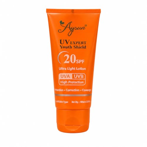 Image of Aysun SPF20 Ultra Light Lotion,Brightens and Moisturises skin with Hyaluronic & Niacinamide, Water & Sweat Resistant, No White Cast, Normal, Oily, Dry Skin Types, Oil Free - 100Gm
