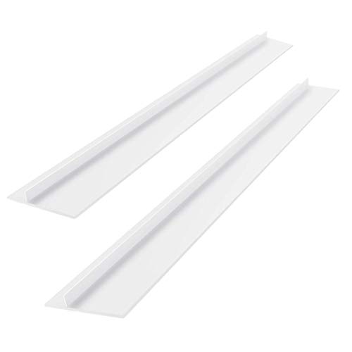 YCoo Silicone Stove Counter Gap Cover,25 Inch Spill Guard Seals Gap filler for Cooker Worktop Kitchen Stove Counter, Heat-Resistant & Easy Clean(2 Color) (White)