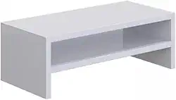 Base para monitor Base para Monitor 52cm Mesinha Home Office Mesa Gamer Suporte Apoio P/ Tv Notebook Madeira Escritório Base Quarto(Duplo Branco)