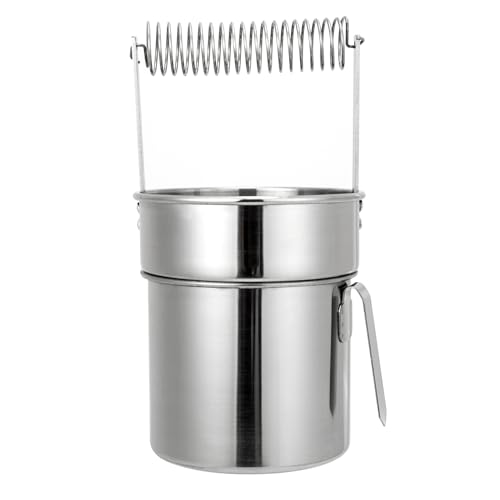 Dlicoda Paint Brush Cleaner, Stainless Steel Double Layer Paint Brush Holder with Wash Tank for Easy Brush Cleaning and Drying