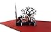 iGifts And Cards All Hallows' Eve Haunted House 3D Pop Up Card - 6x6 Eerie Halloween Greeting with Envelope, Ghostly Mansion Design, Scary Surprise for Kids, Spooky October Décor, Fun Terror Tower
