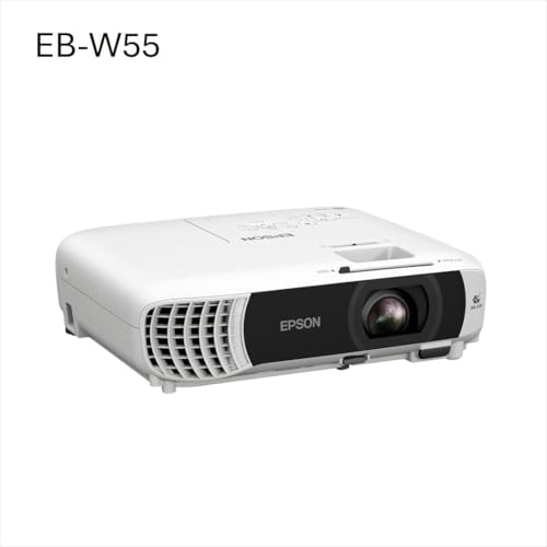 Projecteur à lampe WXGA EB-W55 avec Wi-Fi intégré, 2 ports HDMI, grande taille d’image jusqu’à 320 pouces (8,13 m) et 4 000 lumens de luminosité