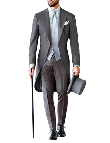 Tuxedos hommes costume tailcoat une veste un bouton avec gilet de marié