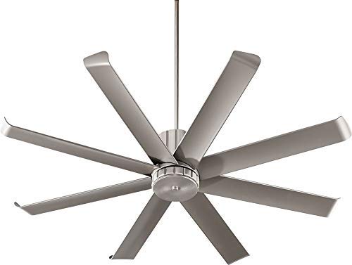 Up To 50% OFF Quorum 196608-65 Contemporary Modern 60``Patio Fan from Proxima Patio Collection in Pewter, Nickel, Silver Finish,