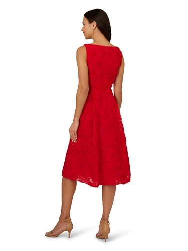 Adrianna Papell Womens Soutache Rosette Midi Dress2