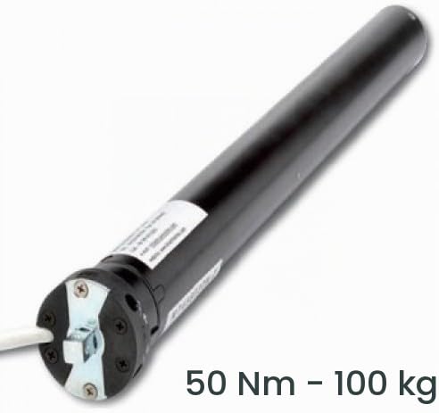 Motore Tapparelle Elettriche 100 kg / 50 Nm | Automazione Tapparella Avvolgibile e Tende da Sole | Controllo con Tastiera a Muro | Accessori Inclusi | Istruzioni in Italiano