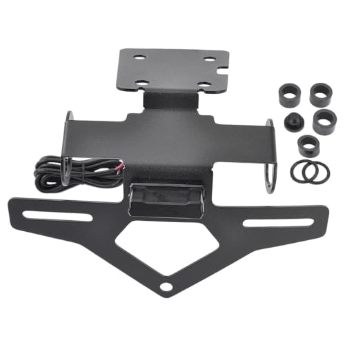 Support de plaque moto Z900 2025 en finition noire épurée avec kit d'accessoires de fixation