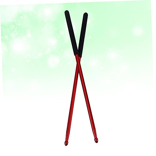 Baquetas de aluminio para práctica de batería color rojo miniatura 4