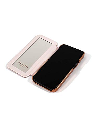 Ted Baker Mirror Folio Case for iPhone 14 Plus - Rose Gold Glitter