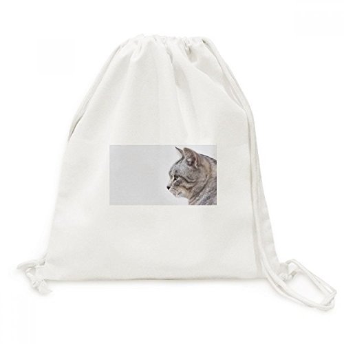 Sac cordon chat bâillement en toile sac à dos de voyage léger
